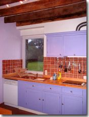 Kitchen showing halogen hob and sink