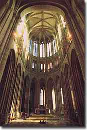 Flamboyant Gothic 15th Century Chancel (Choir) of St Michel's Abbey